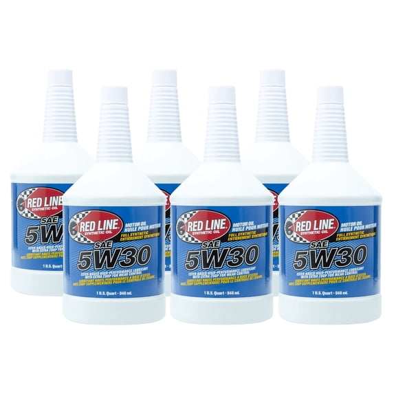 Red Line 5W30 Full Synthetic Motor Oil, 1 Quart (Pack of 6)