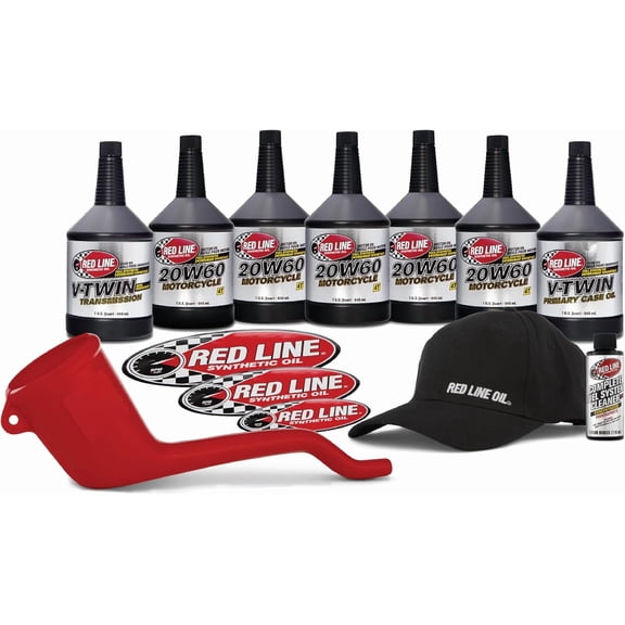 Red Line 90231 20W60HD Powersport Motor Oil V-Twin - 1 Powerpack Kit