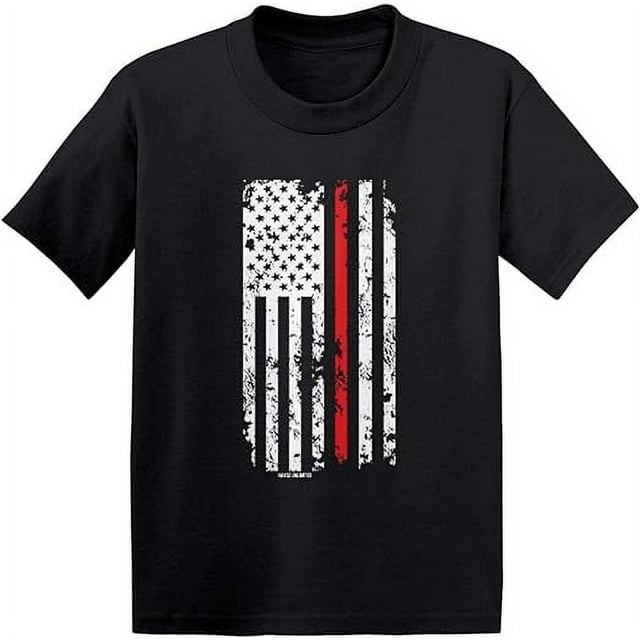 Red Line American Flag - Support Firemen Infant/Toddler Cotton Jersey T ...