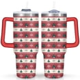thumbnail image 1 of Red Line Christmas Tree Snowflakes 40 Oz Tumbler with Handle Lid and Straw Stainless Steel Double Walled Vacuum Insulated Cup Merry Christmas Gifts Tumbler for Women Men Friends Outdoor Indoor, 1 of 6