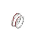 thumbnail image 1 of Geometric Couple Ring Set Matching Rings For Lovers, 1 of 5