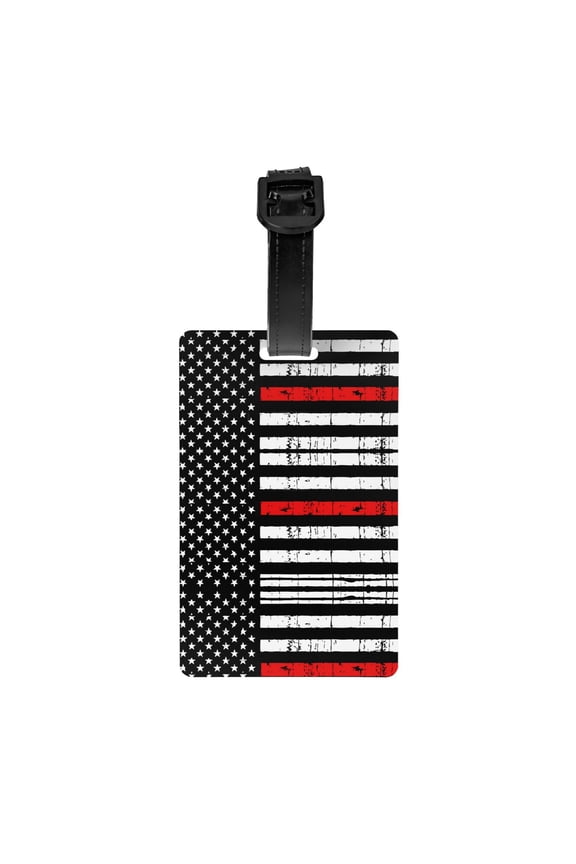 Red Line Flag Luggage Identifier Name Tag For Backpacks Suitcases Bags Baggage