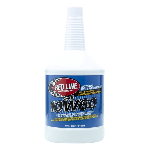 Red Line 11704 SAE 10W60 Fully Synthetic Motor Oil High-Performance Engine Lubricant 1 Quart Premium Racing Formula