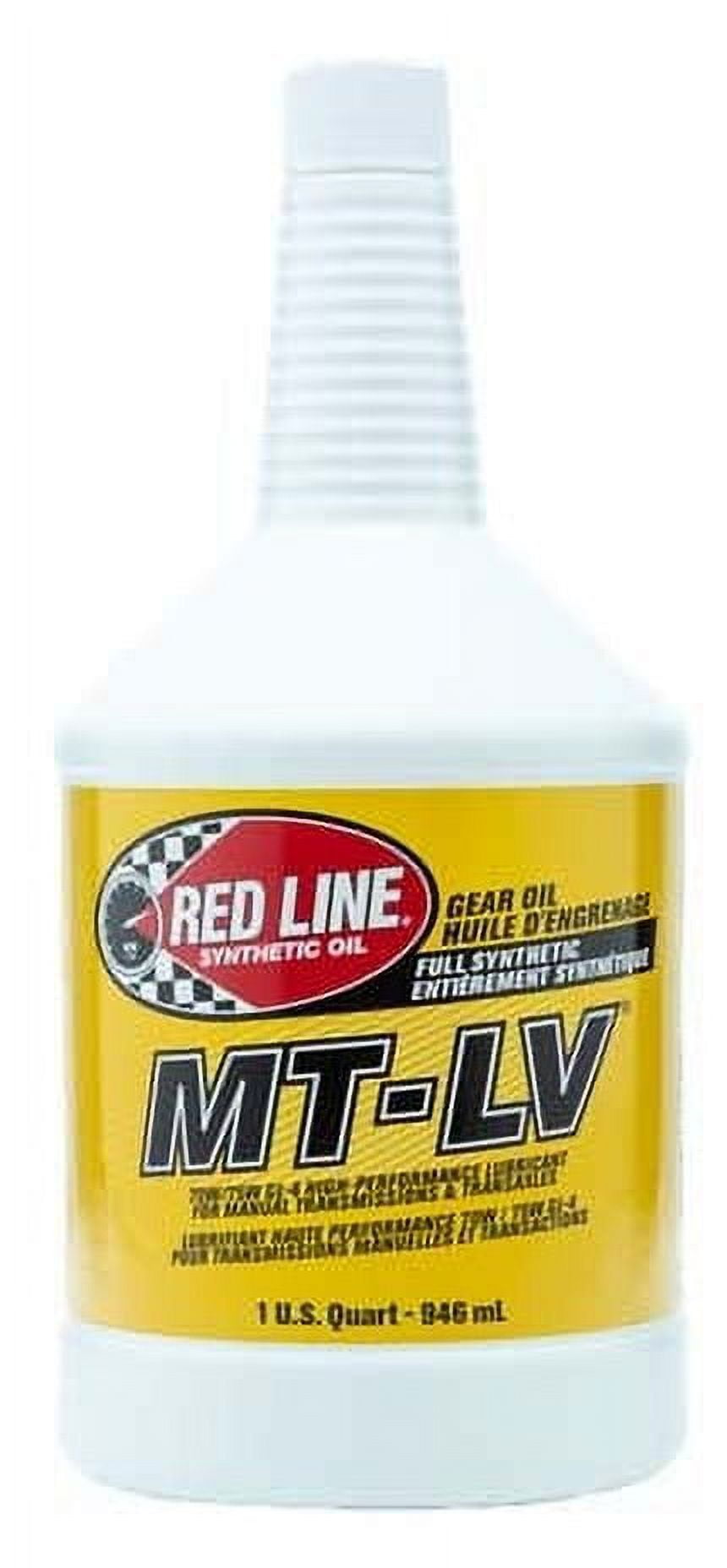 Red Line Oil MT-LV SAE 70W/75W Synthetic Gear Oil, 1 qt