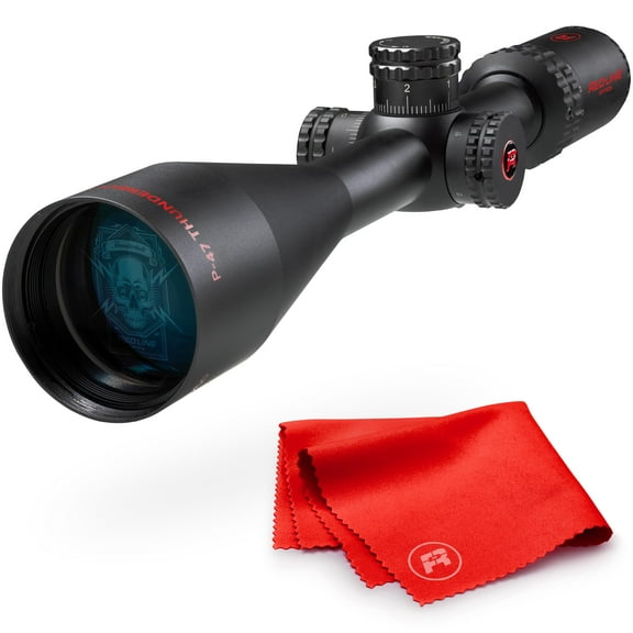 Red-Line Optics P-47 Thunderbolt II 6-24x50, SFP, MRAD, 1" monotube, Hunting, Long-Range Precision, Competition Scope .22LR, tested up to a 30-06 Designed in USA Based in WA (Black Red)
