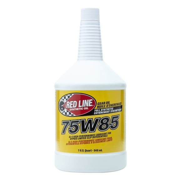 Red Line 50104 75W85 GL-5 Full Synthetic Gear Oil for Hypoid Limited Slip Differentials - 1 Quart (12 Pack)
