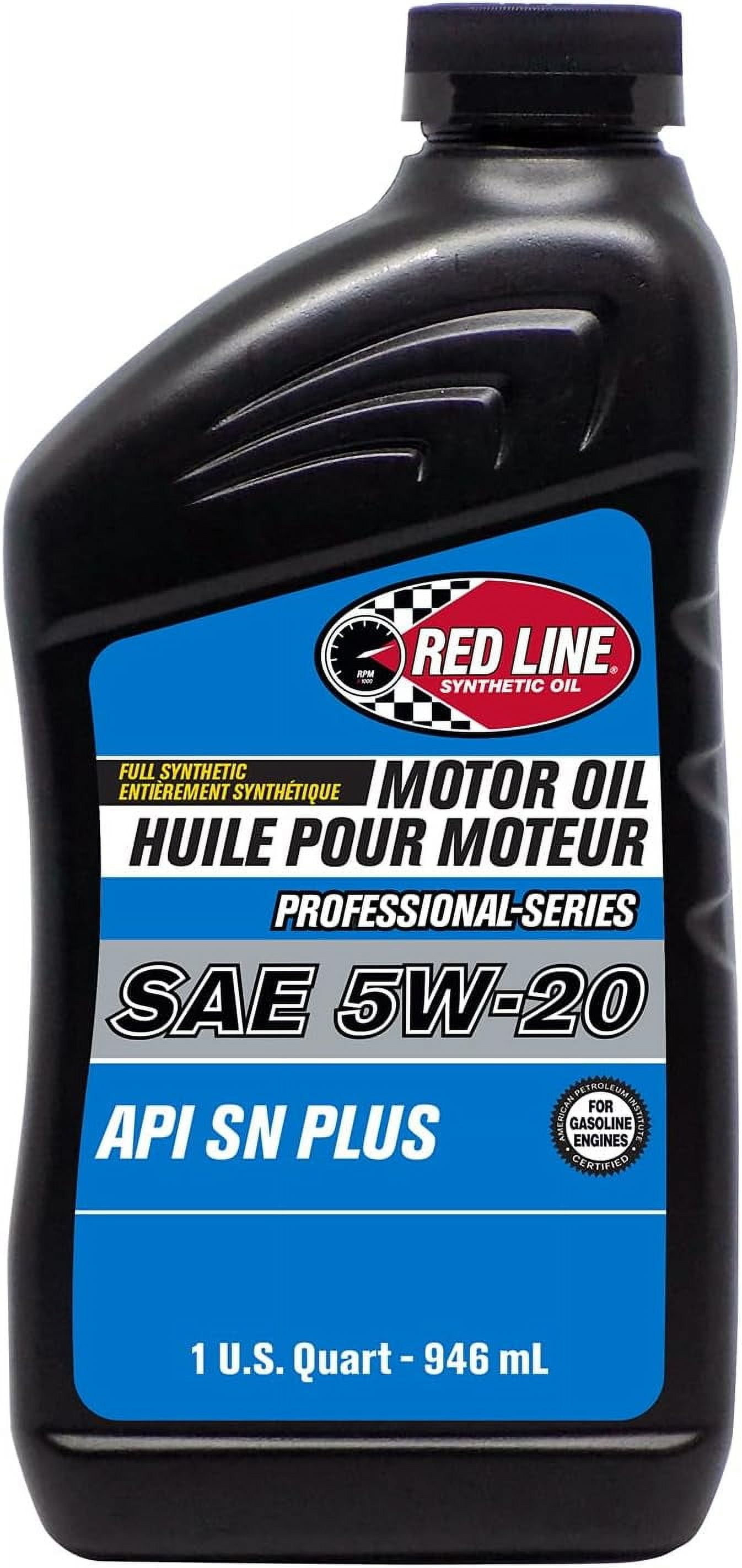 Red Line Synthetic Oil Professional Series, Full Synthetic Motor Oil, 5W-20, 1 Quart, 12 pack