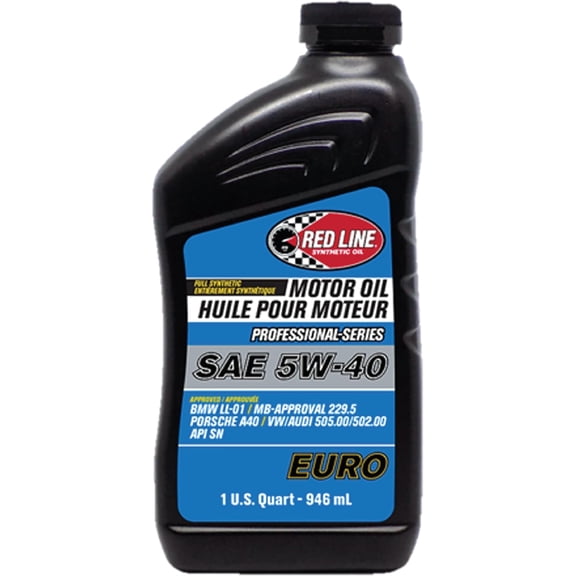 Red Line 12904 Professional Series 5W40 Euro Motor Oil - 1 Quart