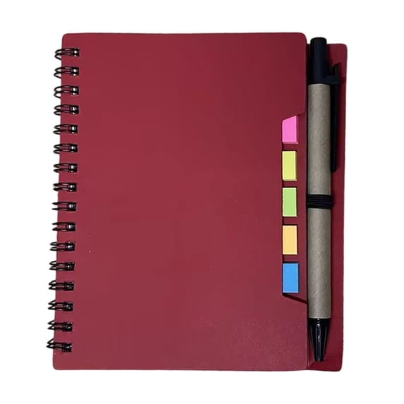 Red Lined Spiral Notebook, Small Notepad and Pen Steno Pads, Lined Notepad Pocket Notebook for Business Office Supplies (6X5In, 1Pcs)