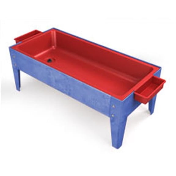 Red Liner Sand And Water Activity Center with Lid No Casters.
