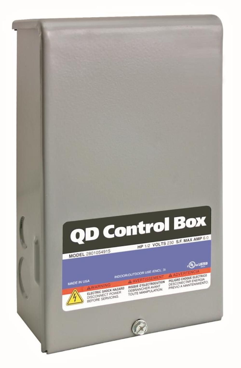 Red Lion 640189 RLCB05-230 1/2-HP 230-Volt VMC Control Box for Submersible Well Pump, Grey