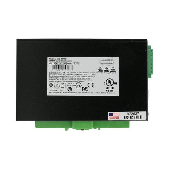 Red Lion N-TRON 708TX 10/100BaseTX Fully Managed Industrial Ethernet Switch with 8 Ports