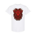 thumbnail image 1 of Red Lion Head Graphic T-Shirt Men -Image by Shutterstock, Male Small, 1 of 2