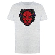 Red Lion Head T-Shirt Men -Image by Shutterstock, Male Large