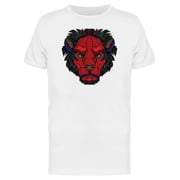 Red Lion Head T-Shirt Men -Image by Shutterstock, Male Large