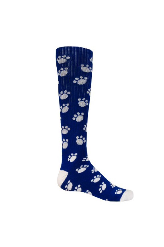 red lion youth paws all sport socks-royal & white-small