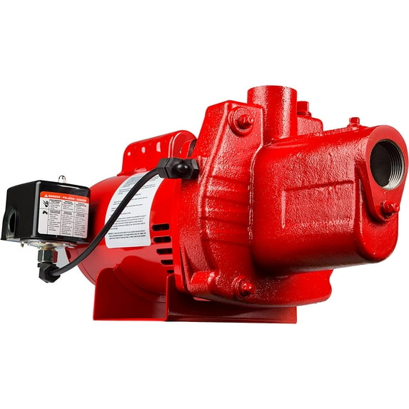 Red Lion RJS-100-PREM 602208 Premium Cast Iron Shallow Jet Pump for Wells up to 25 ft, 9.1 x 17.8 x 9.1 inches