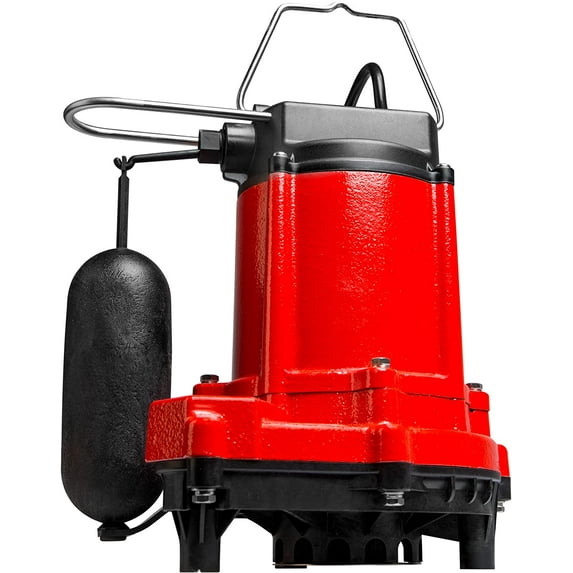 Red Lion RL-33C Cast Iron Sump/Effluent Pump with Snap-Action Float Switch, 1/3 hp/3420 GPH