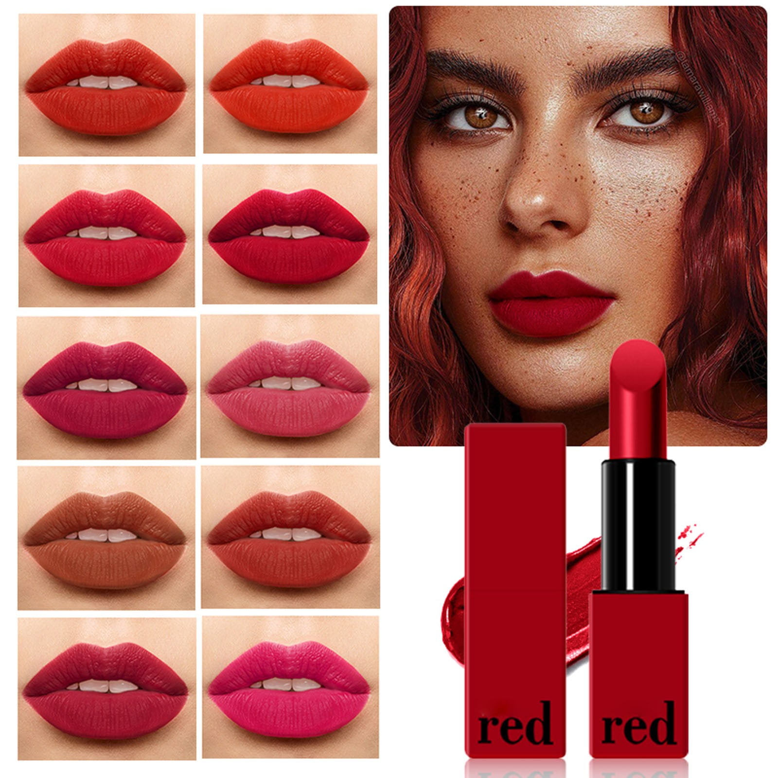 Red Lip Love Secret Lipstick Set Ten Color Red Gift Box Lipstick
