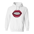 thumbnail image 1 of Red Lips Braces Hoodie Women -Image by Shutterstock, Female 3X-Large, 1 of 4