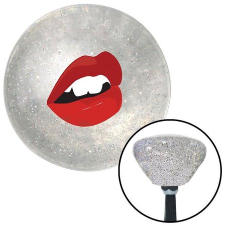 Red Lips Clear Retro Metal Flake Shift Knob with M16 x 1.5 Insert Shifter Auto Brody