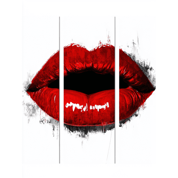 Red Lips Decorative Painting/Canvas ArtPerfect for Living RoomBedroomBathroomDining RoomOfficeHotelCoffee BarGallery Wall DecorRed LipsGlossy LipsAbstract LipsModern ArtWall Decor