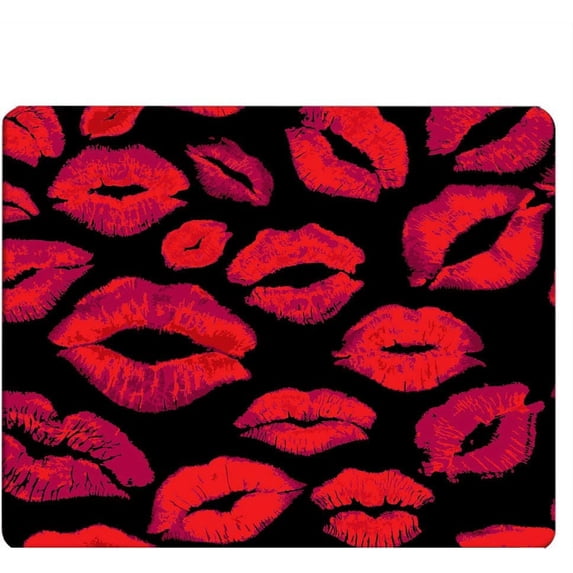 Red Lips Gaming Mousepad Art Sweet Kiss Sexy Red Lips Mouse Pad Mouse Mat for Computer Desk Laptop Office 9.5 X 7.9 Inch Non-Slip Rubber