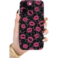 thumbnail image 1 of Red Lips Leopard Print Soft  for iPhone Case (Black,iPhone 12 Pro Max), 1 of 5