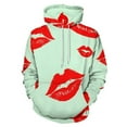 thumbnail image 1 of Red Lips Pattern Men's Women New Sweatshirt Hoodie Men's Plus Size Sweatshirt Hooded Sweatshirt 3d Printed Street Men's Cloth, 1 of 6