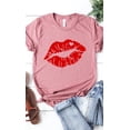 thumbnail image 1 of Red Lips Valentines Graphic Tee, 1 of 6