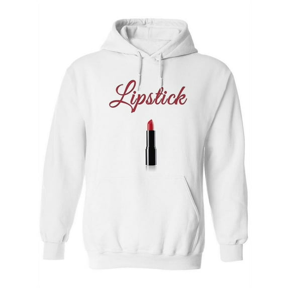 Red Lipstick. Hoodie Women -Image by Shutterstock, Female Medium