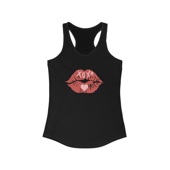 Red Lipstick Racerback Tank Top