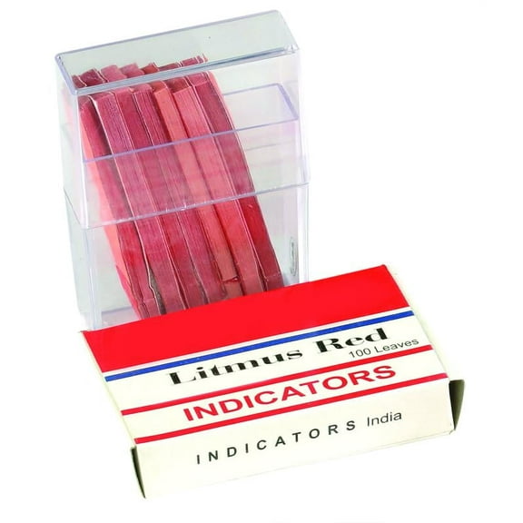 Red Litmus Paper, Pack of 100 Strips.