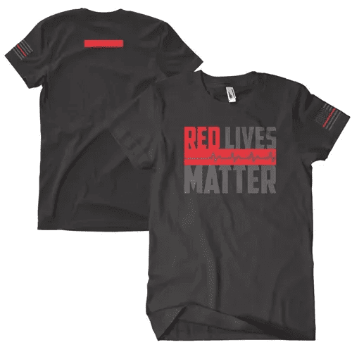 Red Lives Matter Men's T-Shirt Black - Small