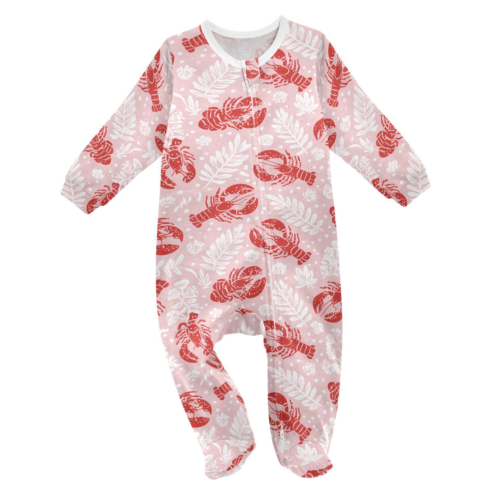 Red Lobster Baby One-Piece Footies Newborn Rompers Cotton Footed Outfit ...