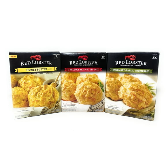 Red Lobster Biscuit Mix Variety Pack - 3 flavors (Cheddar Bay, Rosemary Garlic & Honey Butter)