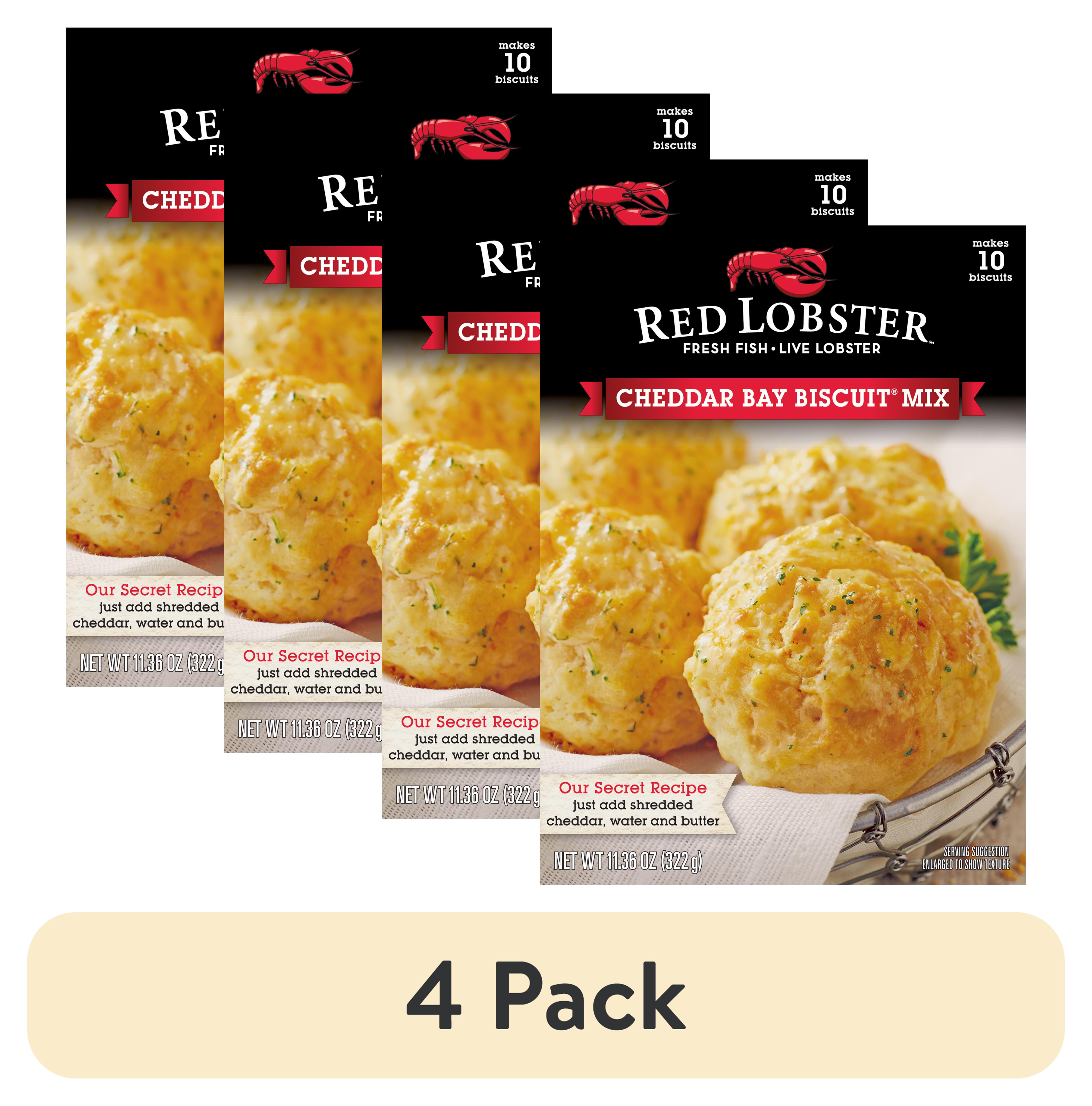 4 pack) Red Lobster Cheddar Bay Biscuit Mix, Makes 10 Biscuits, 11.36 oz  Box 