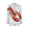 thumbnail image 1 of Red Lobster Close-Up Customized Men's Suits full man Shawl Collar Gentleman Suits for Wedding Business, 1 of 5