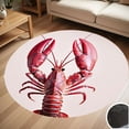 thumbnail image 1 of Red Lobster Graphic Round Carpet Living Room Bedroom Home Decoration Coffee Table Mat Lounge Rug Chair Mats, 1 of 5