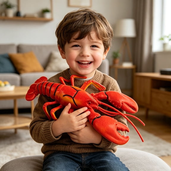 Red Lobster Model Large Lifelike Crayfish Figurine Realistic Seafood Decor Prop Ornament for Kitchen Seafood Restaurant Birthday Party Home