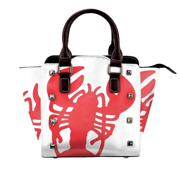 Red Lobster Rivet Fashion One-Shoulder Women's Handbag Tote Bag
