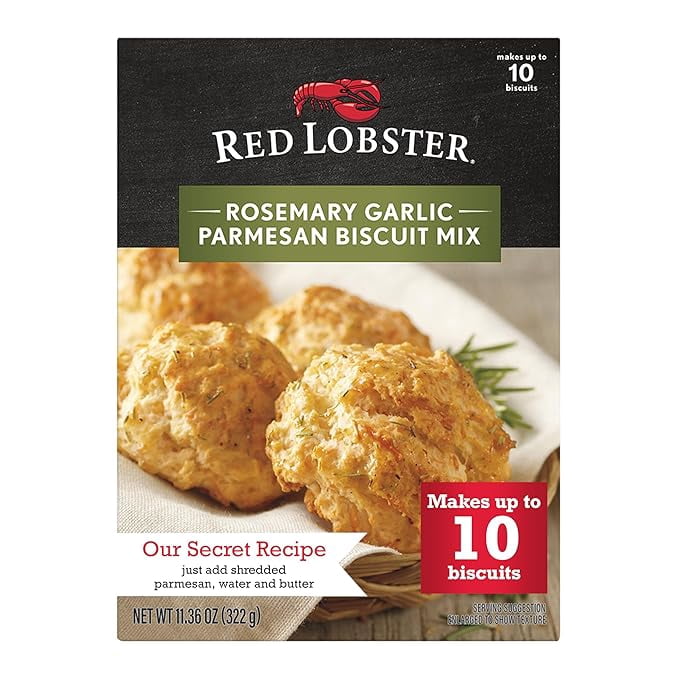 Red Lobster Rosemary Garlic Parmesan Biscuit Mix, Rosemary Garlic Herb Seasoning Included, 11.36 Oz Box ( Pack of 2 )