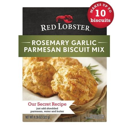 Red Lobster Rosemary Garlic Parmesan Biscuit Mix, Rosemary Garlic Herb Seasoning Included, 11.36 Oz Box