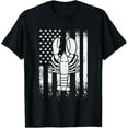 thumbnail image 1 of Red Lobster Seafood - America US Flag Funny Lobster T-Shirt, 1 of 4