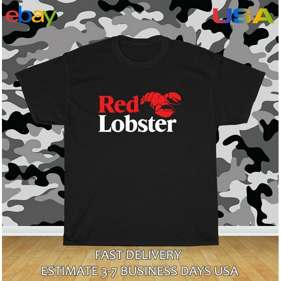 Red Lobster Seafood Logo Men's T-Shirt American Size T-Shirt