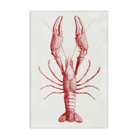 Stupell Industries Red Lobster Traditional Details Canvas Wall Art, design by Tina Higgins Designs Inc., 24 x 16