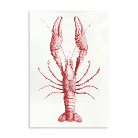 Stupell Industries Red Lobster Traditional Details Wall Plaque Art, design by Tina Higgins Designs Inc., 15 x 10