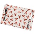 Red Lobsters Crawfish Set of 6 Placemat, Durable Placemats for Kitchen