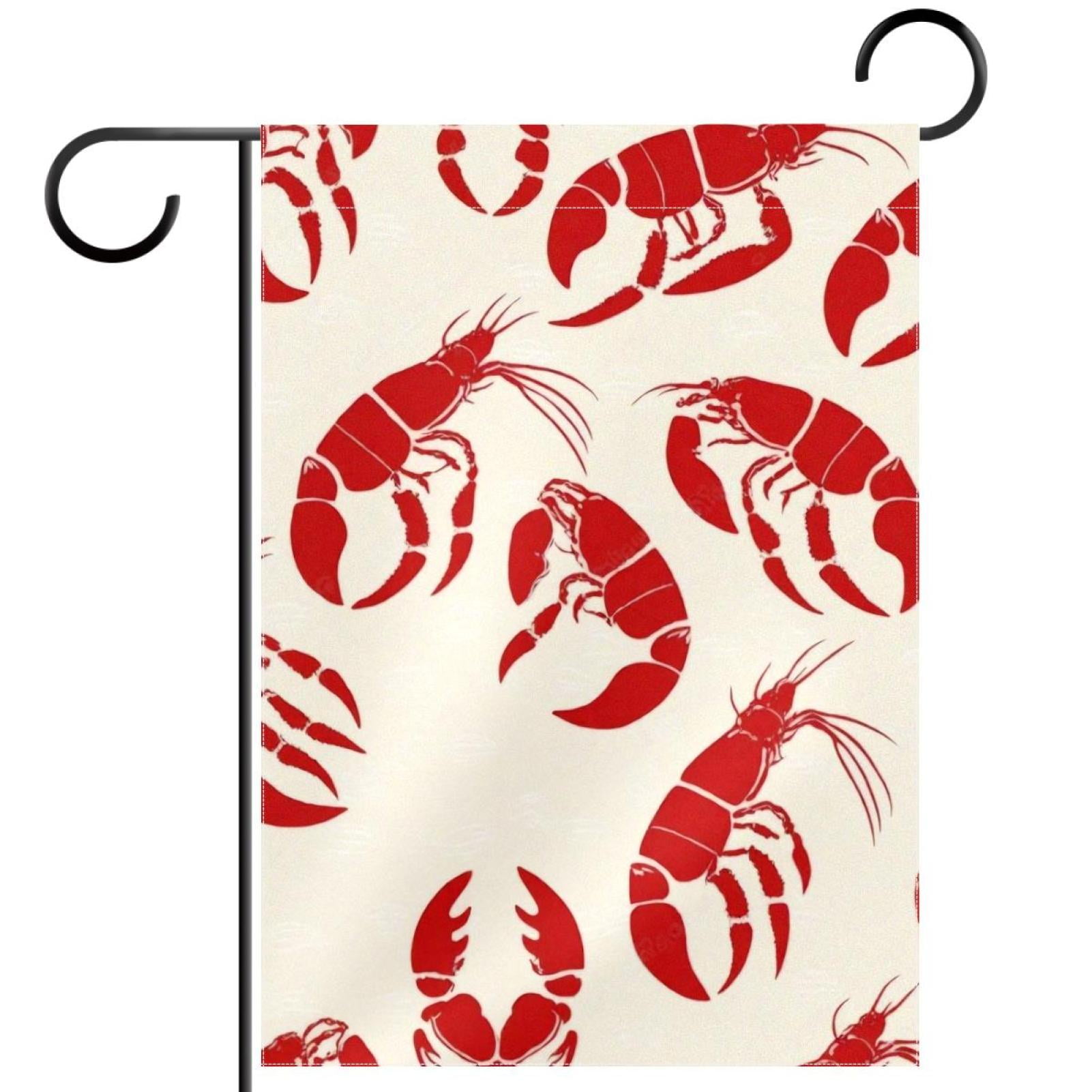 Red Lobsters Garden Flags, 12 x 18 Inch Double Sided Outdoor