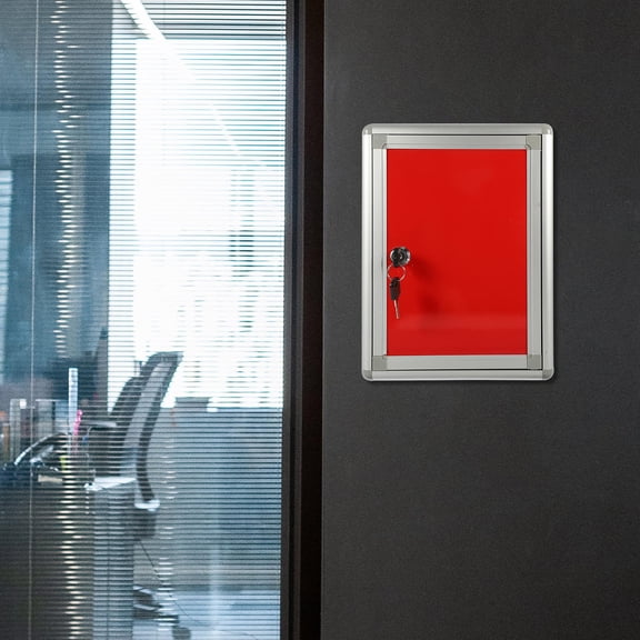Red Locking Wall Mail Box for Home Use Made of Aluminium Alloy with Retro Storage Design